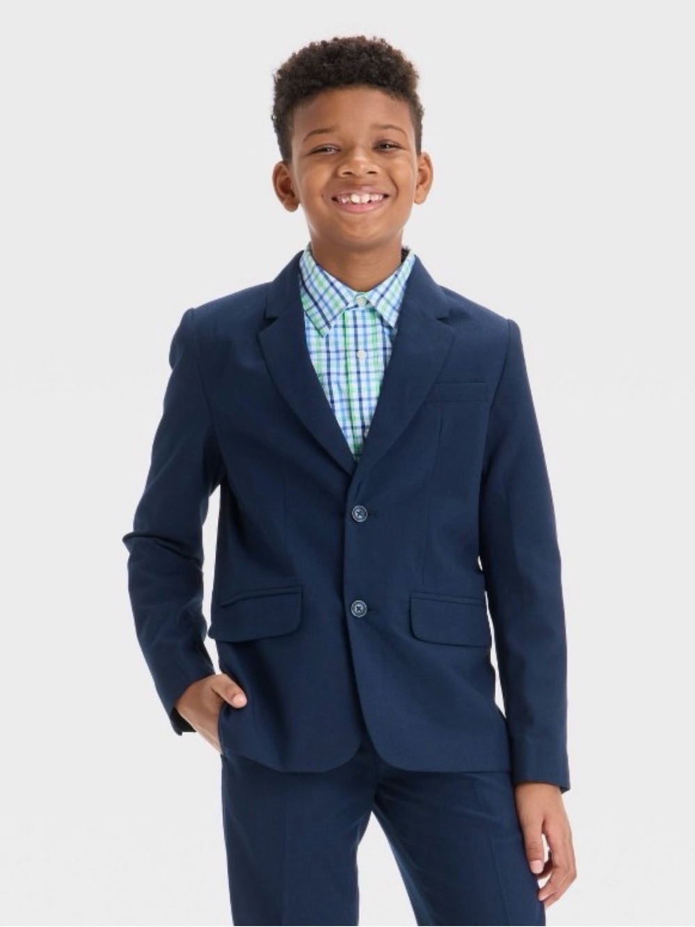Cat & Jack Boys Navy Two-Button Blazer and Slacks